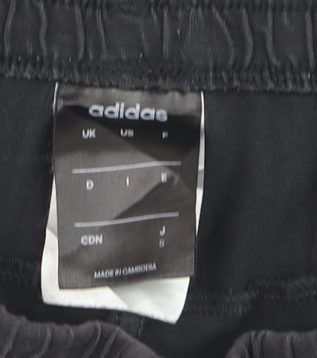 Adidas Girls Black Cotton Blend Athletic Shorts Size 8-9 Years