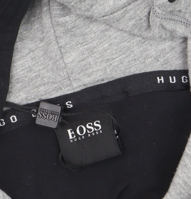 Hugo Boss Men's Black Pullover Hoodie M Logo Classic Style