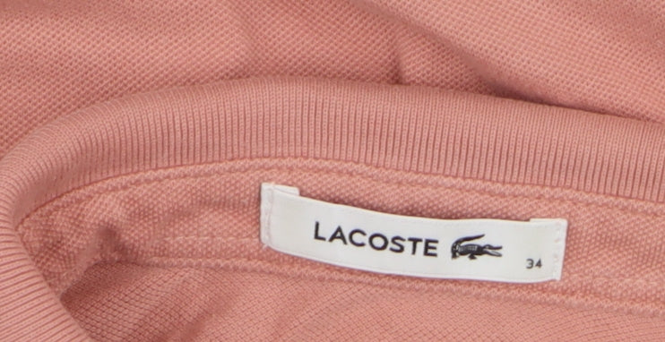 Lacoste Men’s Slim Fit Pink Cotton Stretch Polo Shirt Size S