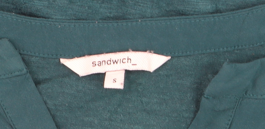 Sandwich Women's Green Tunic Blouse Long Sleeve Size S