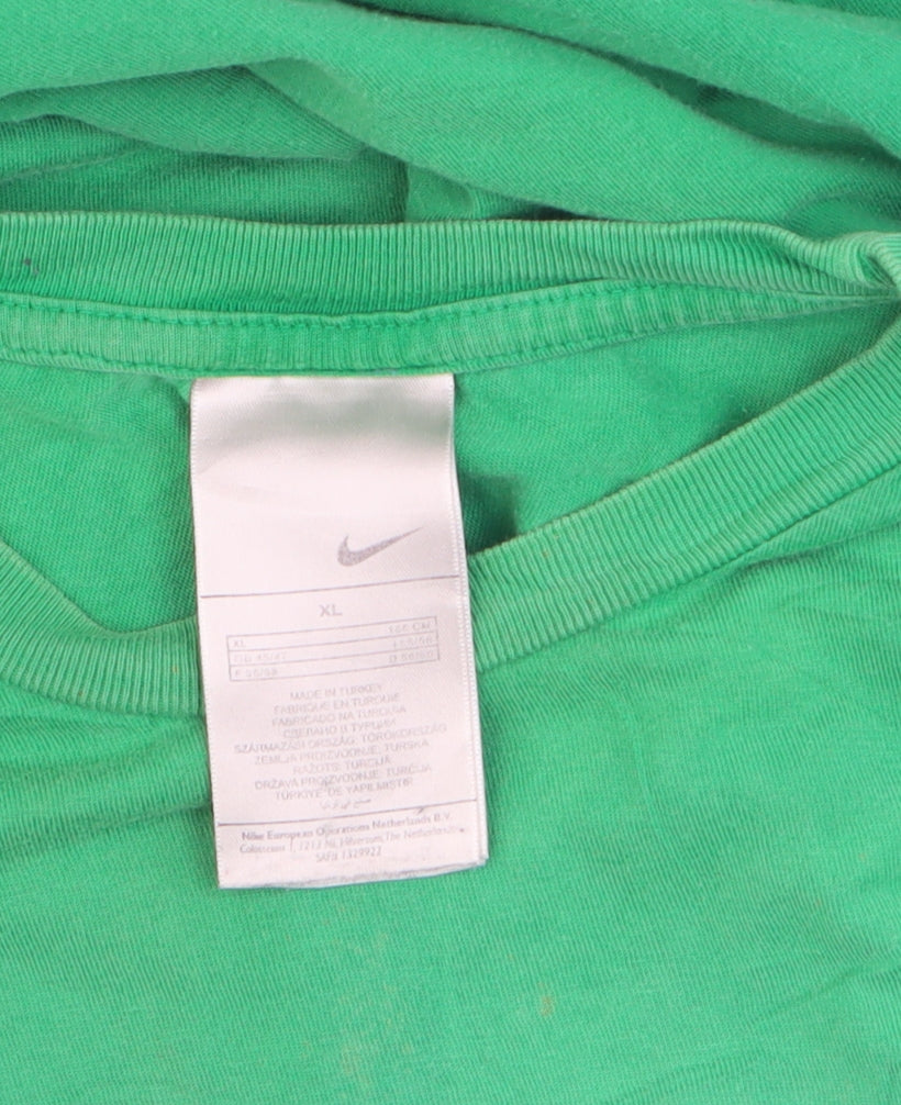 Nike Men's Green XL Graphic Sports Logo Cotton T-Shirt