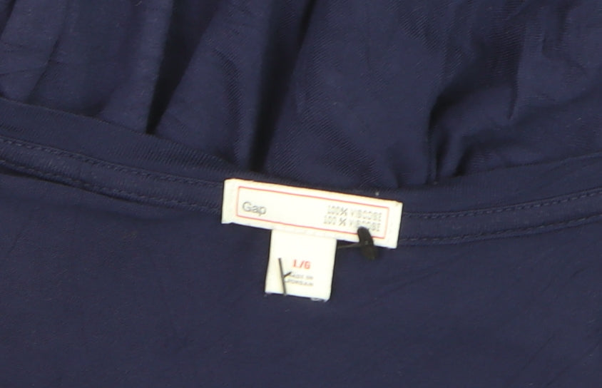 Gap Women’s Blue Relaxed Fit Long Sleeve Viscose T-Shirt Size L