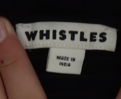 Whistles Women's Black Fit & Flare Sleeveless Dress M