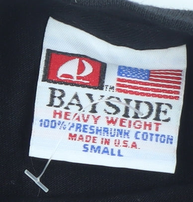 Bayside Men's Black Small Grand Canyon Star Party Graphic Cotton T-Shirt
