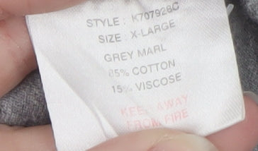 Kangol Men's Grey XL Collared Short Sleeve Cotton Polo Shirt