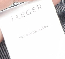 Jaeger Men’s Grey Striped Cotton Crew Neck T-Shirt XL