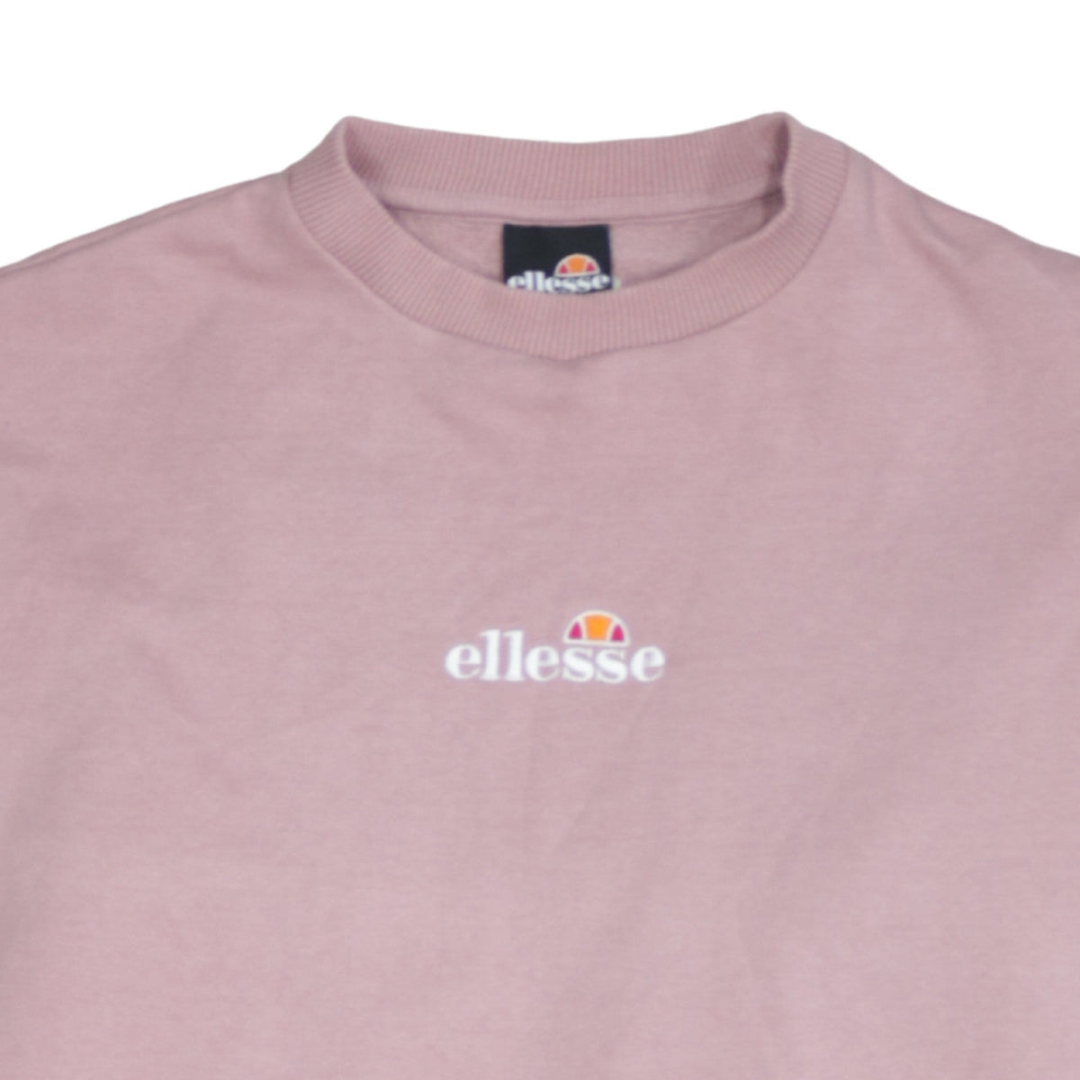 Ellesse Womens Pink Pullover Sweatshirt Size M Cotton Blend Logo Crew Neck