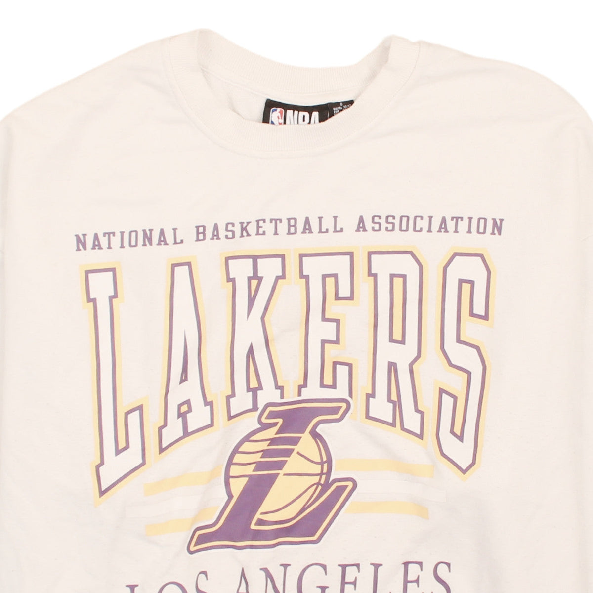NBA Los Angeles Lakers Women's Ivory Pullover Sweatshirt Size S