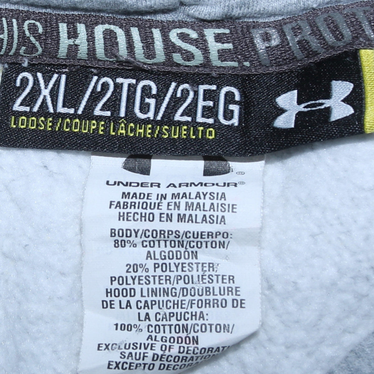 Under Armour Men's Grey 2XL Pullover Hoodie Graphic Print Sportswear