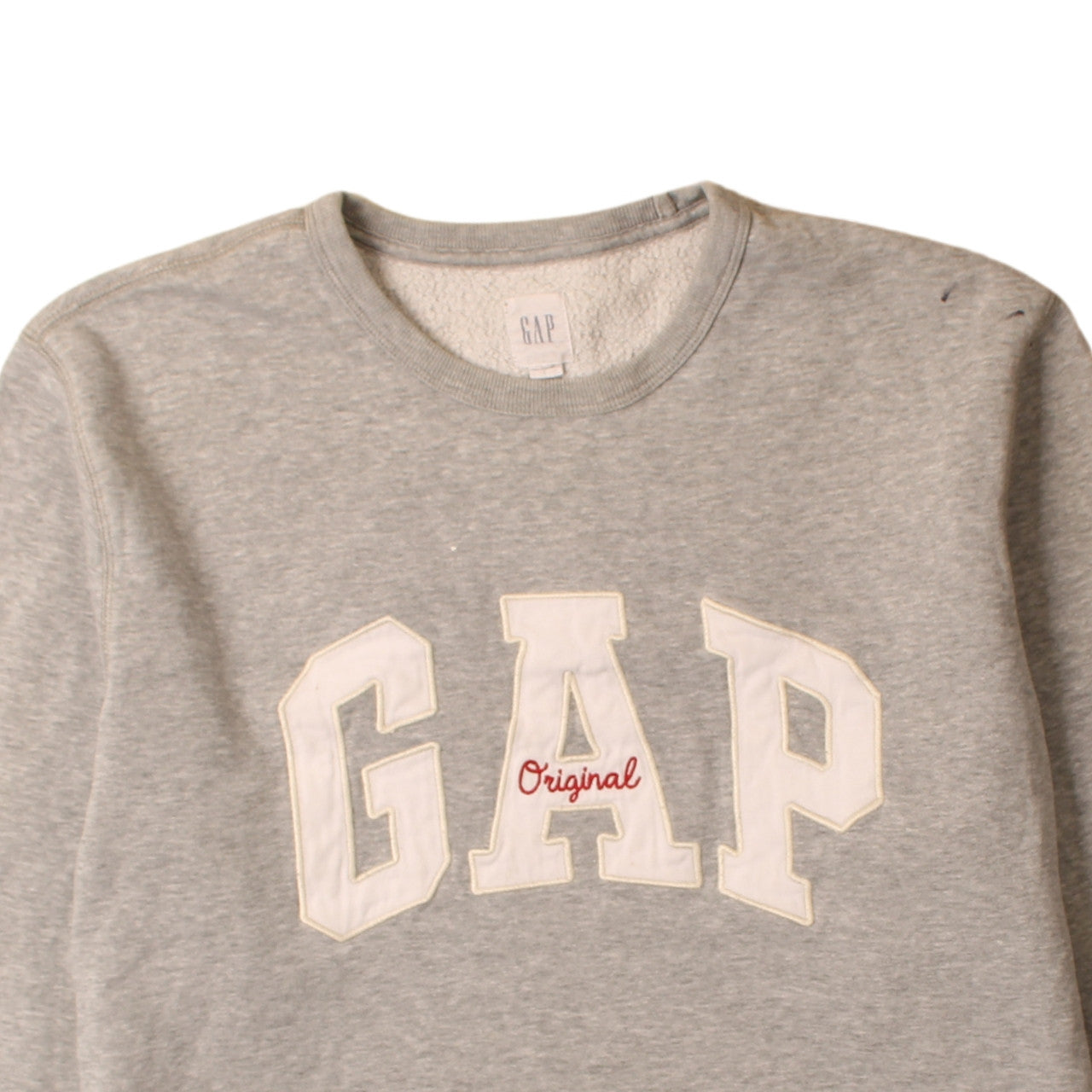Gap Women's Grey Pullover Sweatshirt Original Logo Size M