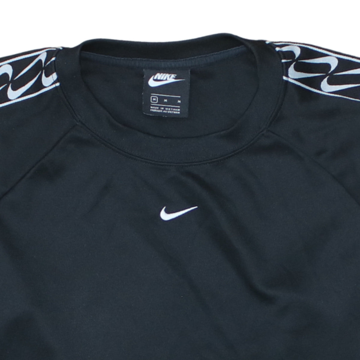 Nike Men's Black Crew Neck Logo Pullover Sweatshirt Size M
