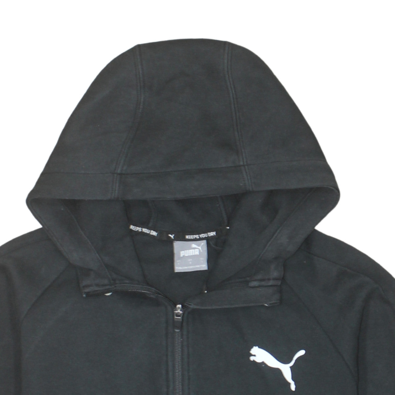 Puma Men's Black Full Zip Hoodie Size L Sports Fleece Jacket