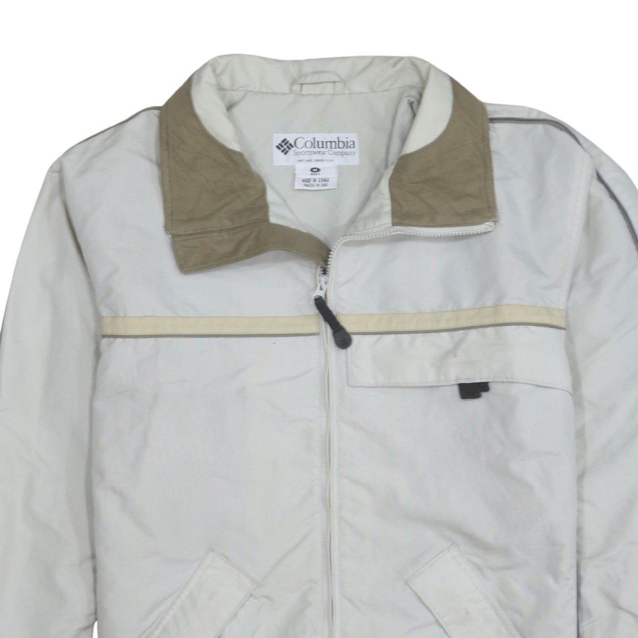 Columbia Men's Beige Full Zip Outdoor Hiking Jacket M