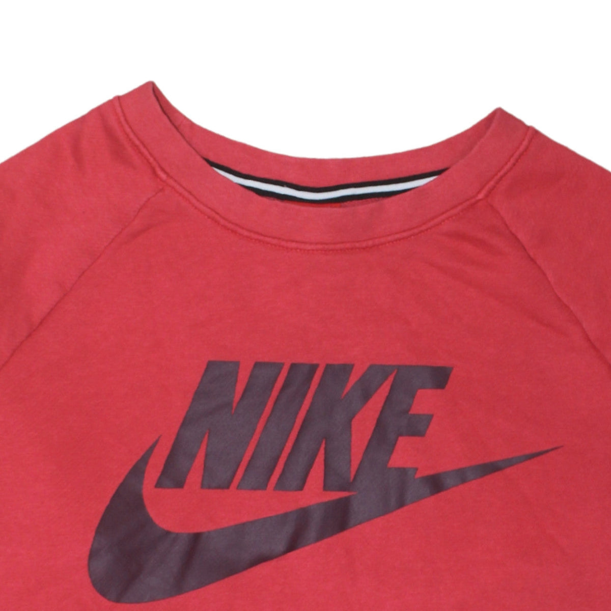 Nike Men's Red Crew Neck Graphic Logo Pullover Sweatshirt Size L