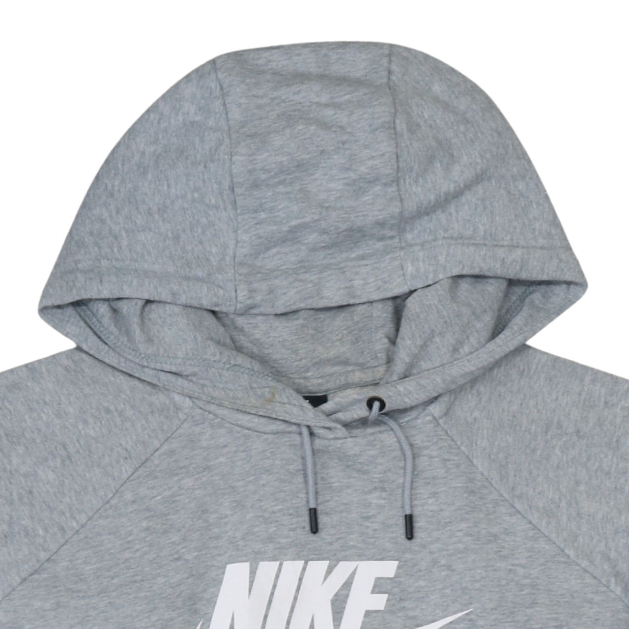 Nike Womens Grey Pullover Hoodie L Logo Fleece Sweatshirt