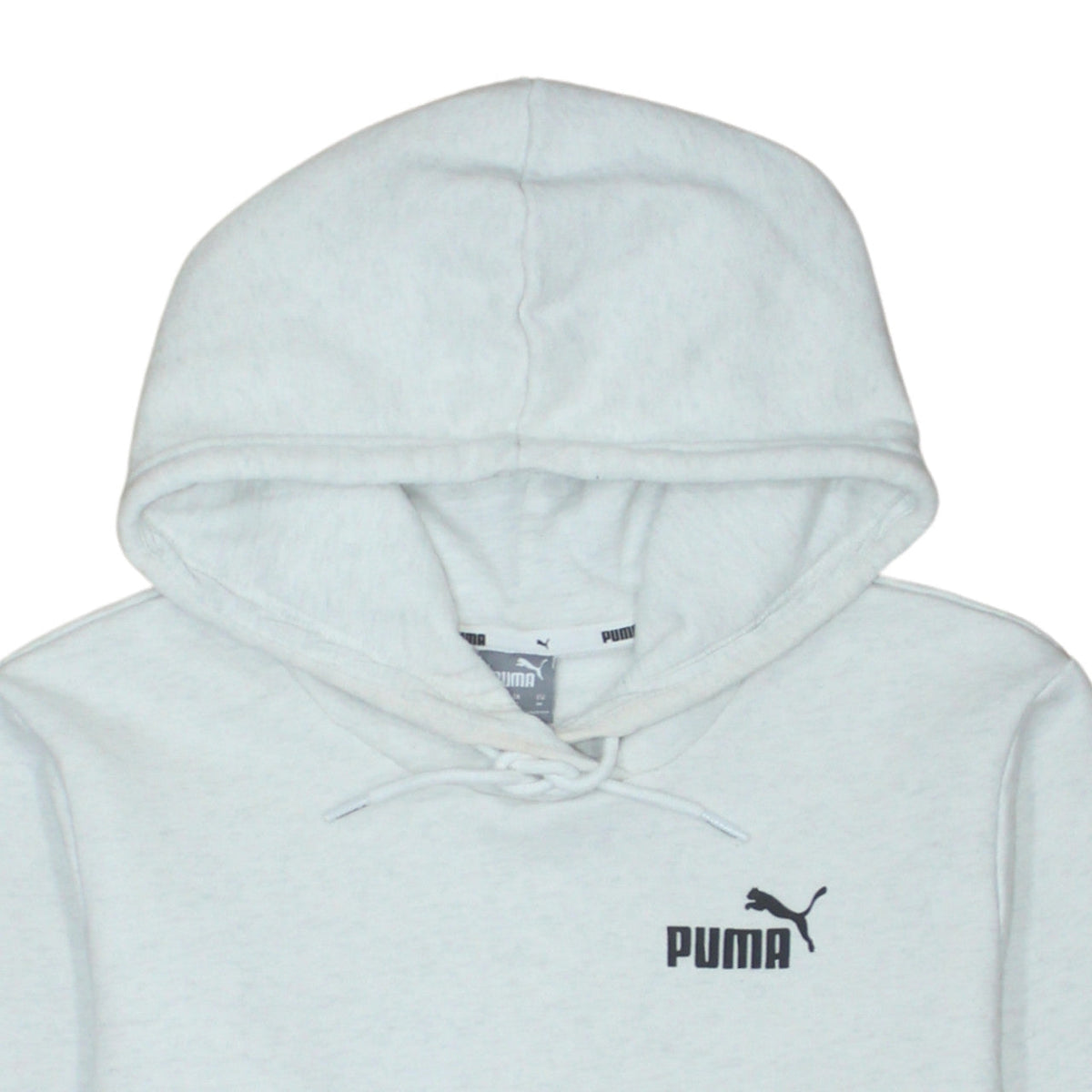 Puma Womens Grey Medium Pullover Hoodie with Logo and Pockets
