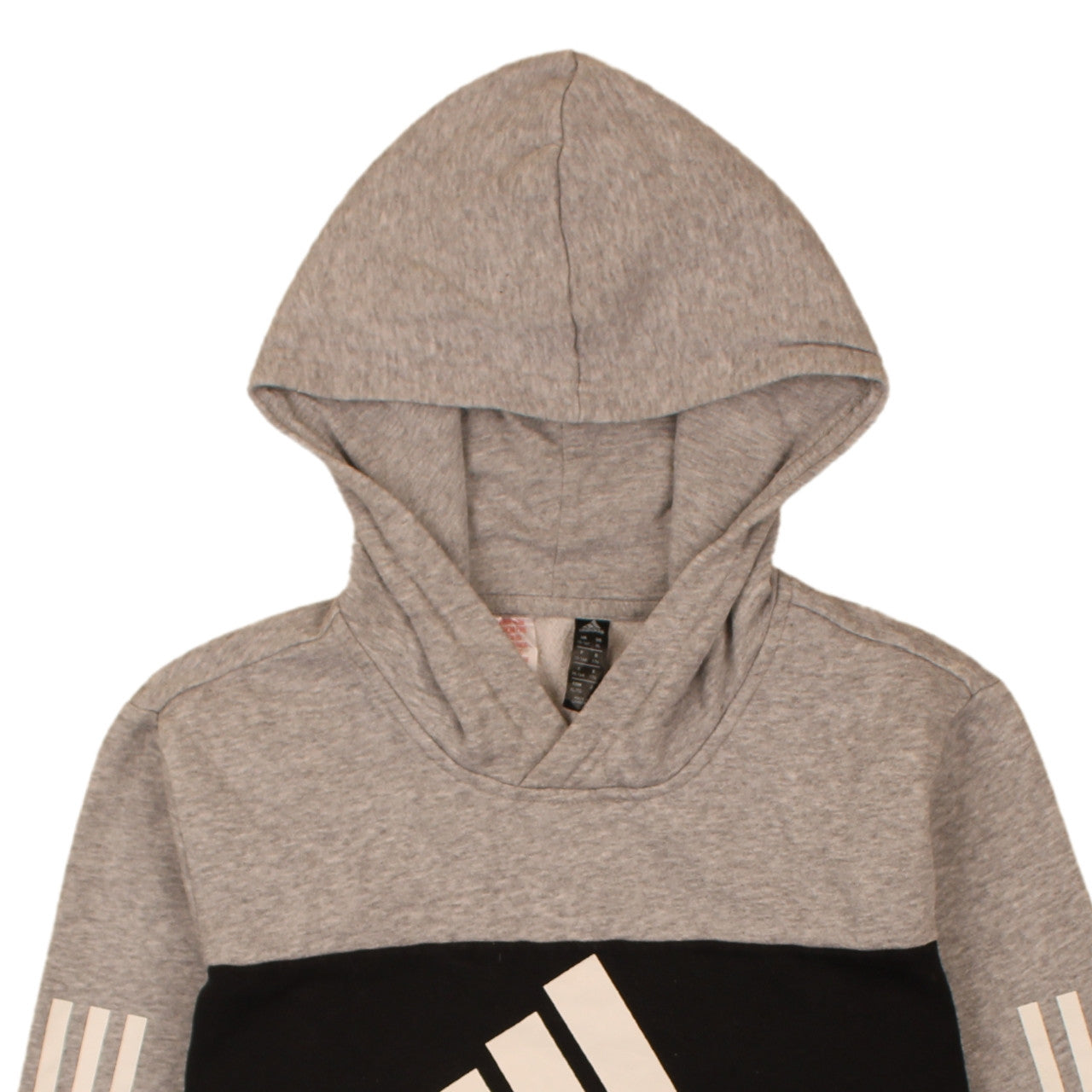 Adidas Boys Grey Pullover Hoodie XL 15-16 Years Logo Print Sportswear