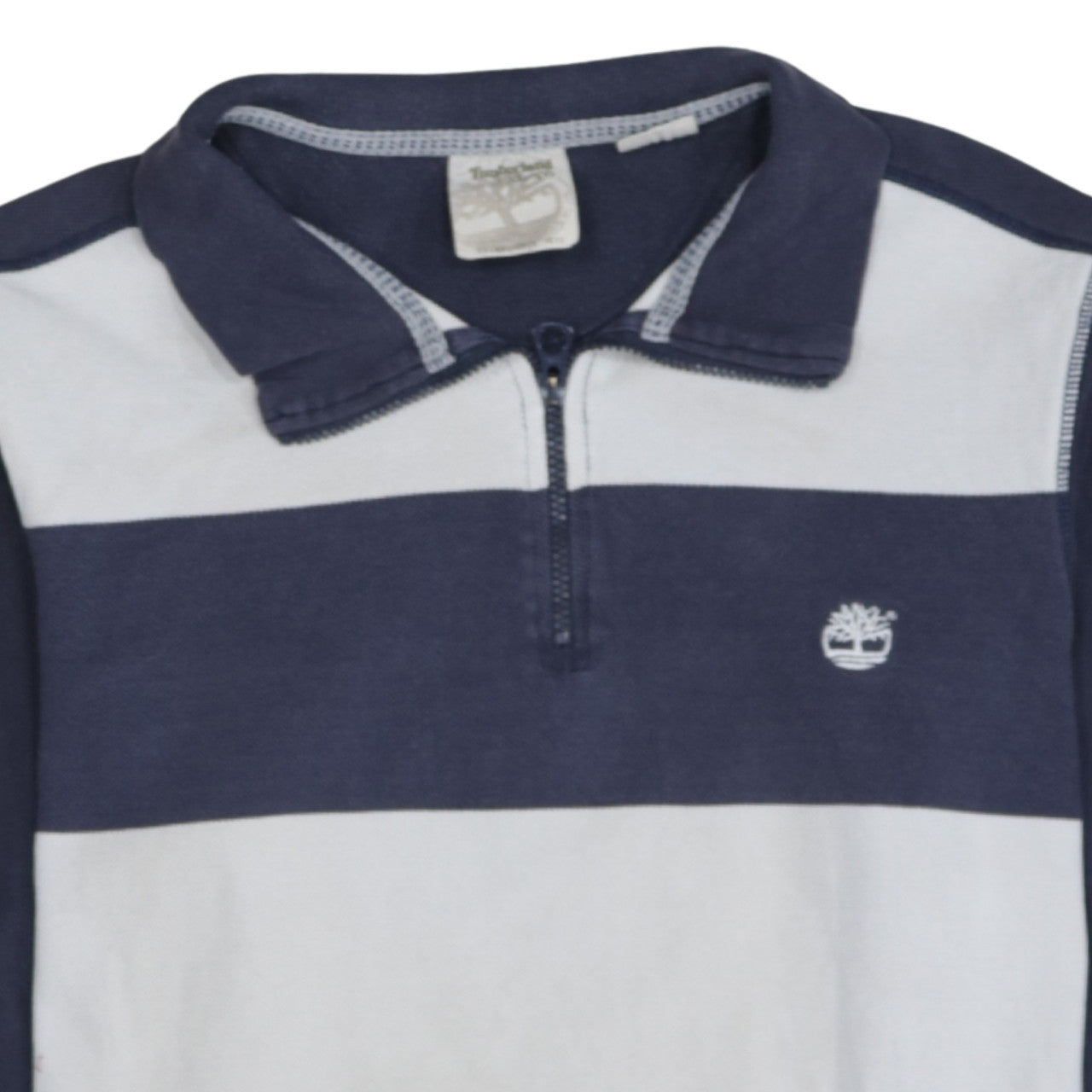 Timberland Men's Blue XL Striped Long Sleeve Polo Top