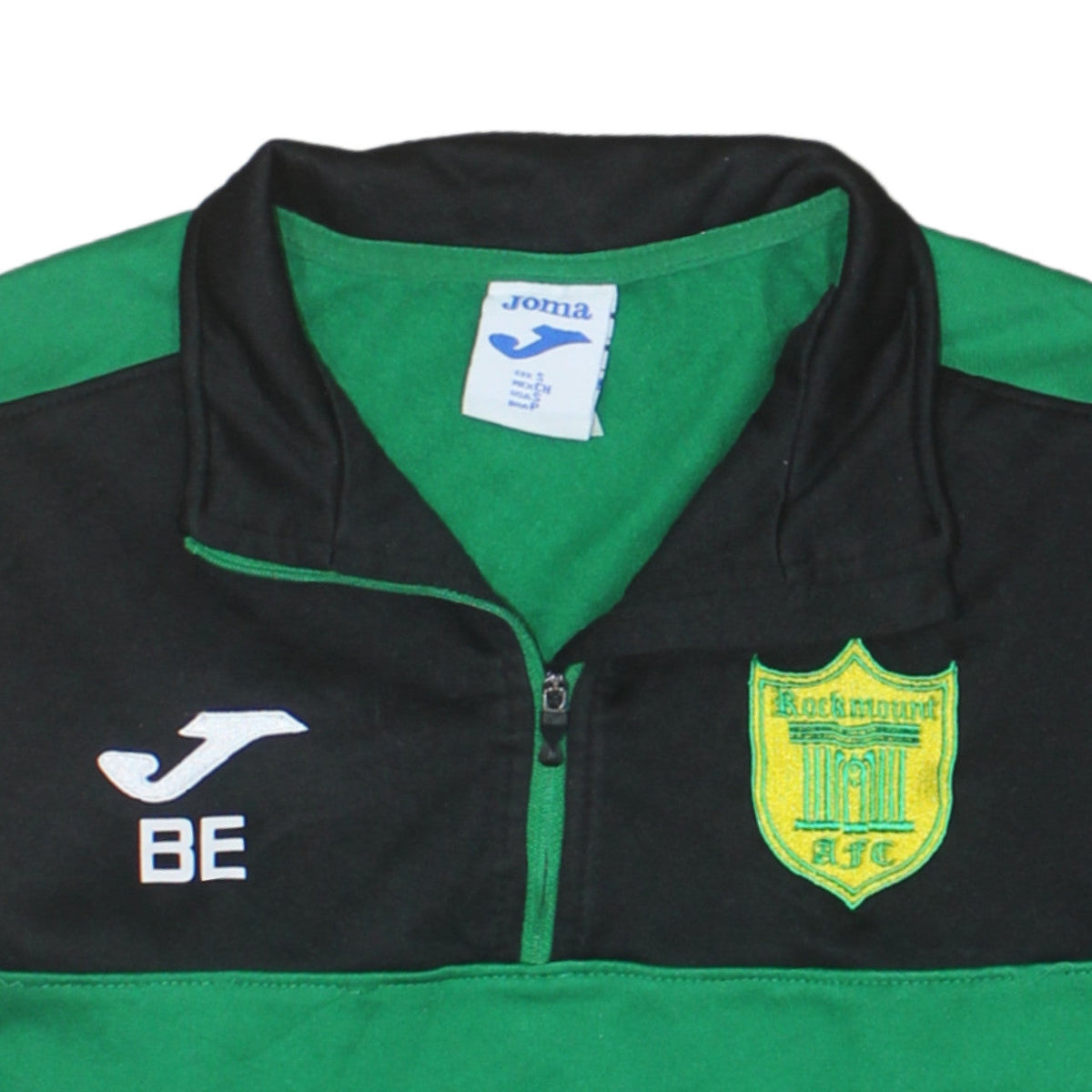Joma Men’s Green & Black 1/4 Zip Long Sleeve Athletic Top Size S