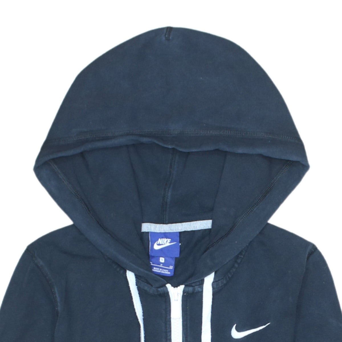Nike Women's Black Full Zip Hoodie Size S Lightweight Fleece