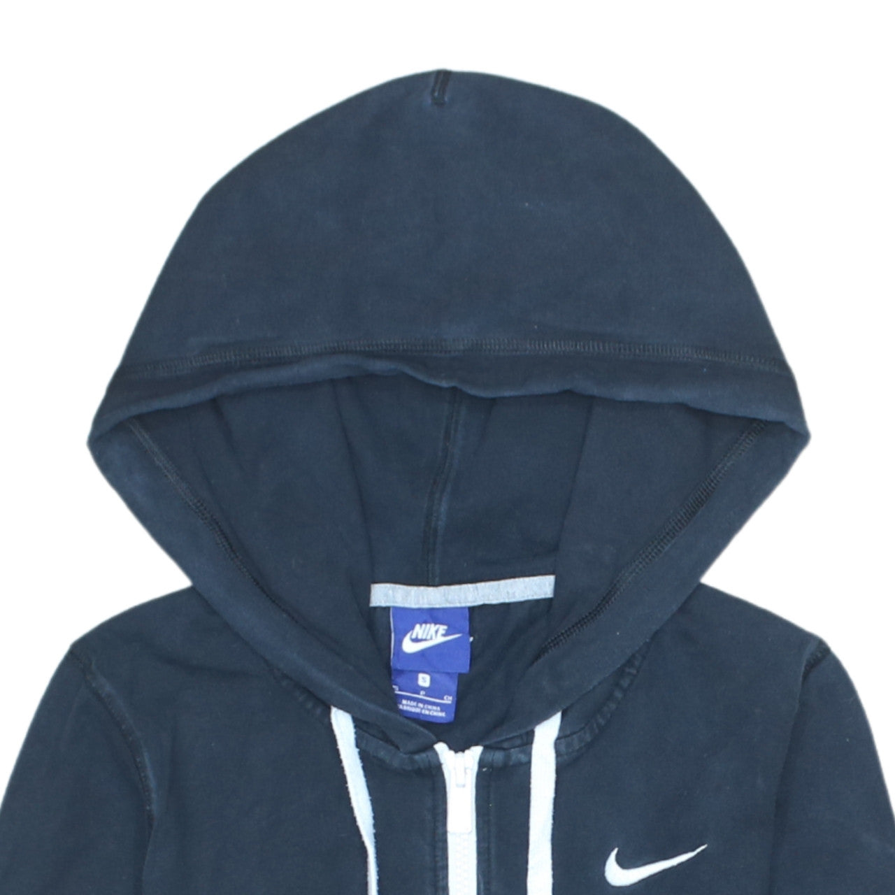 Nike Women's Black Full Zip Hoodie Size S Lightweight Fleece