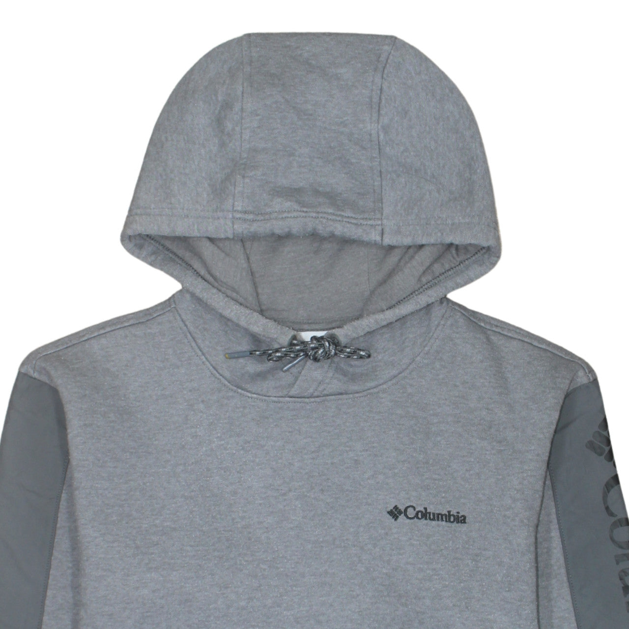 Columbia Men's Grey Pullover Hoodie Size S Fleece Logo Outdoor