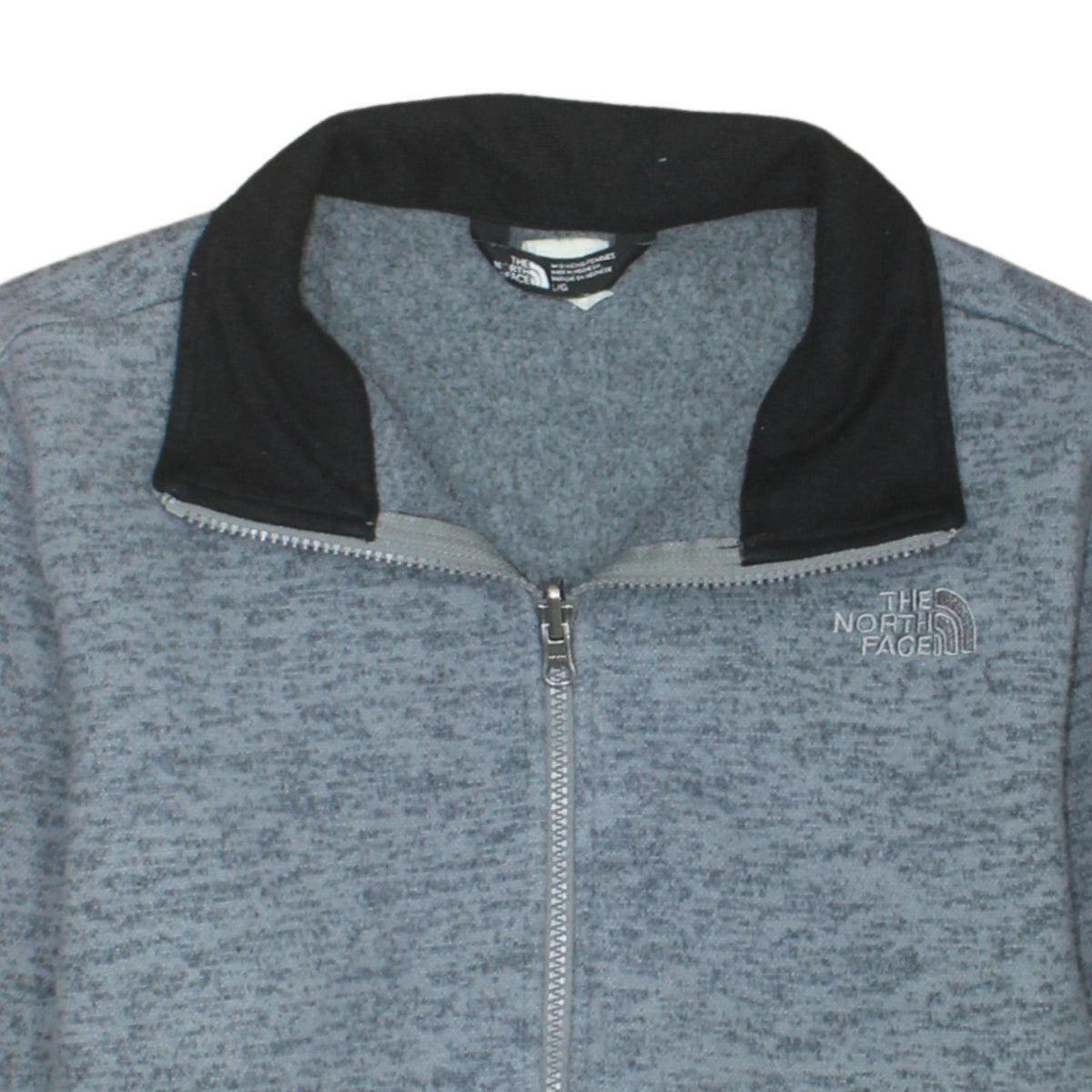 The North Face Women's Grey Fleece Full Zip Jacket Size L