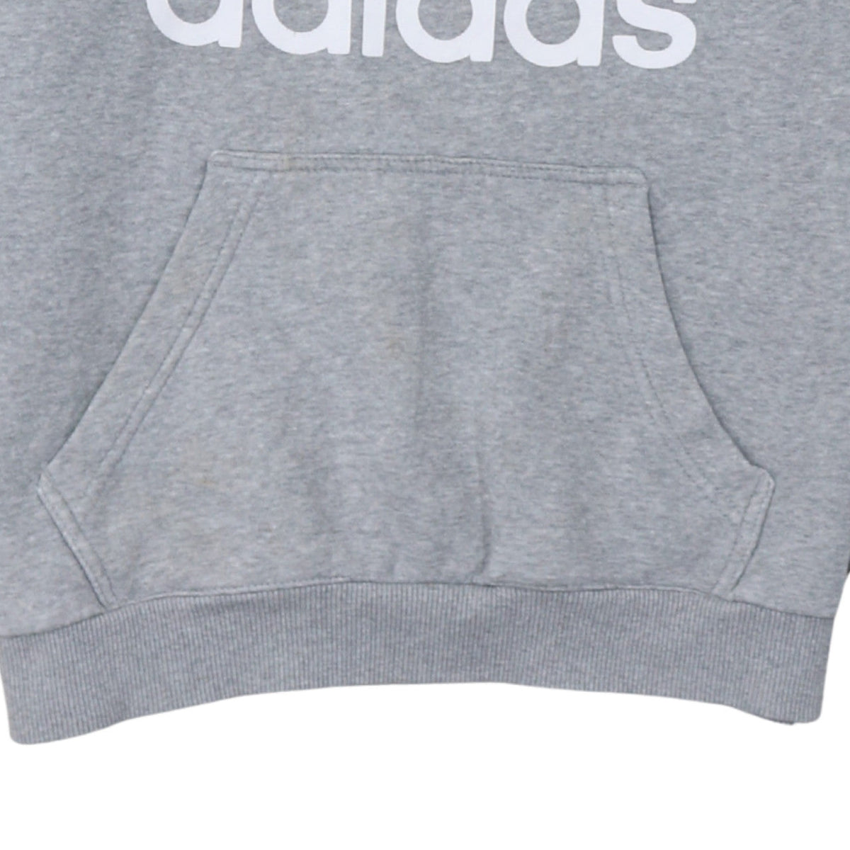 Adidas Men's Grey Pullover Hoodie Small Logo Fleece Sweatshirt