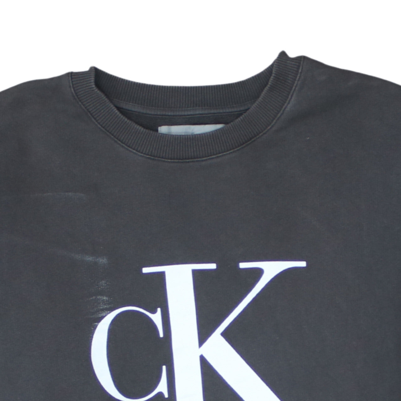 Calvin Klein Jeans Men's Black Crew Neck Logo Sweatshirt M