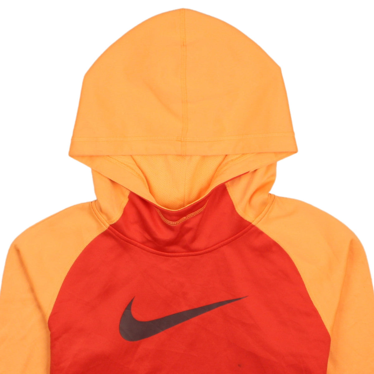 Nike Boys Orange Red Dri-FIT Pullover Hoodie XL Long Sleeve Sweatshirt