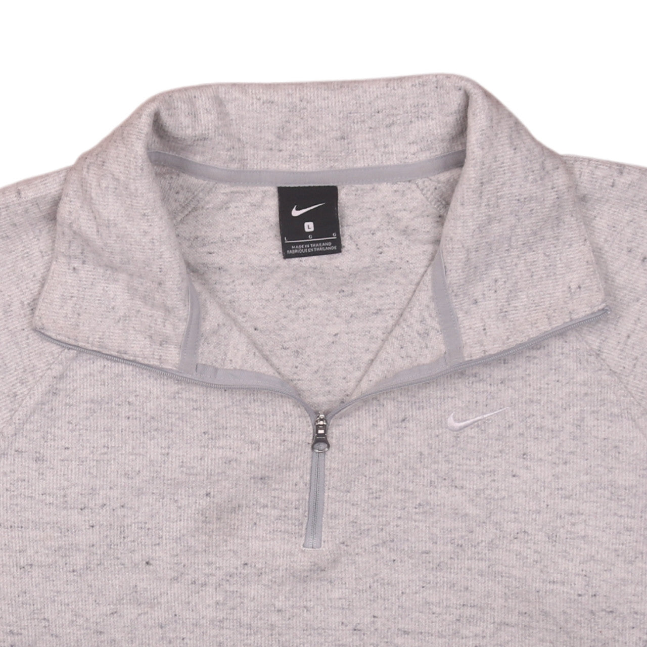 Nike Men's Grey 1/4 Zip Pullover Sweatshirt Size L Regular Fit