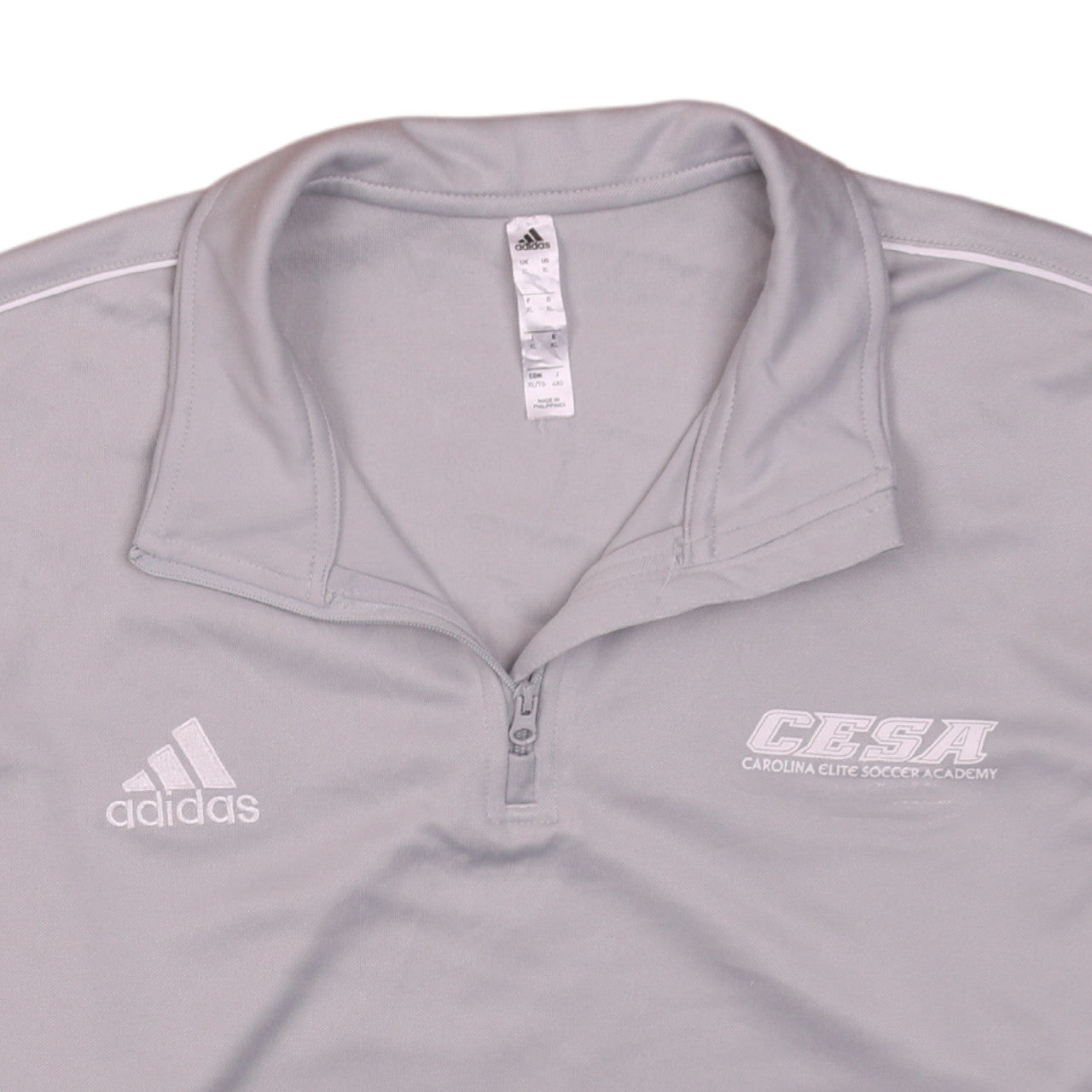 Adidas Men’s Grey XL 1/4 Zip Pullover Sweatshirt CESA Training Top