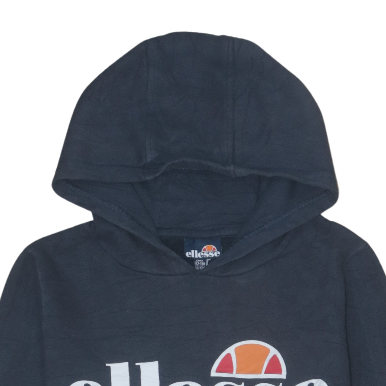 Ellesse Boys Navy Pullover Hoodie 12-13 Years Graphic Print Logo Fleece