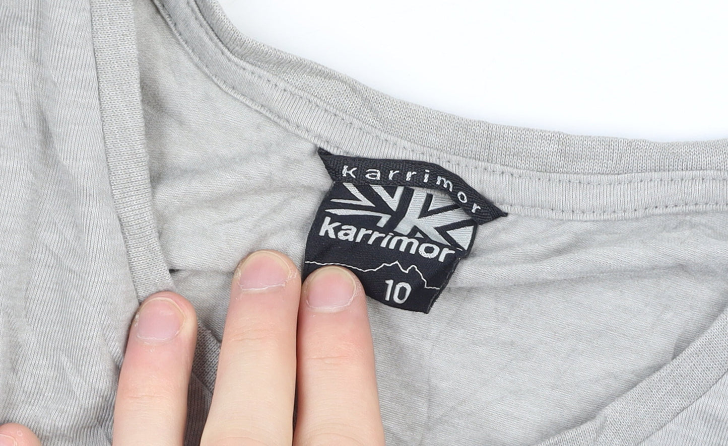 Karrimor Womens Grey V-Neck Short Sleeve T-Shirt Size 10