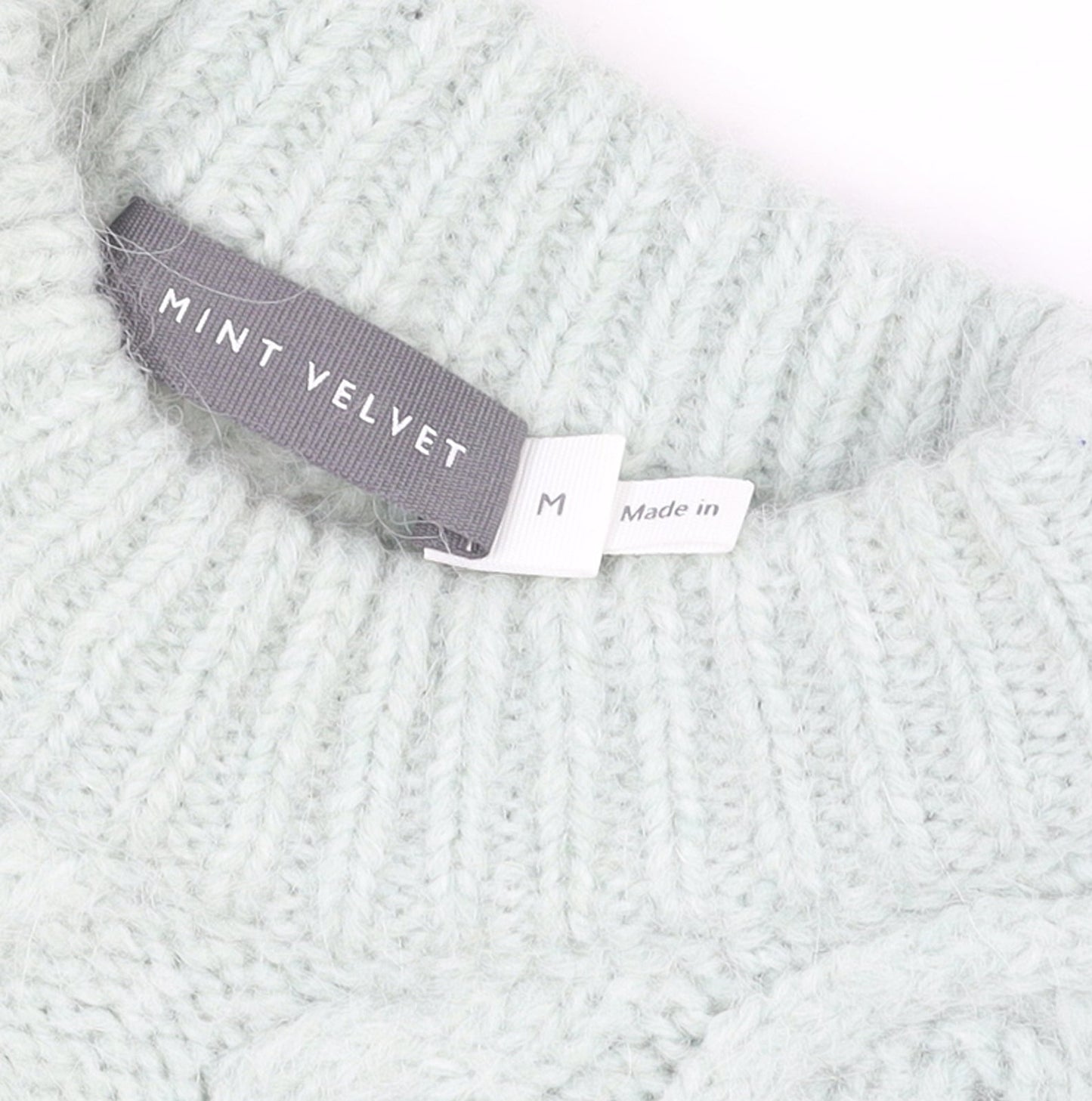 Mint Velvet Women's Ivory Cable-Knit Wool Alpaca Jumper M
