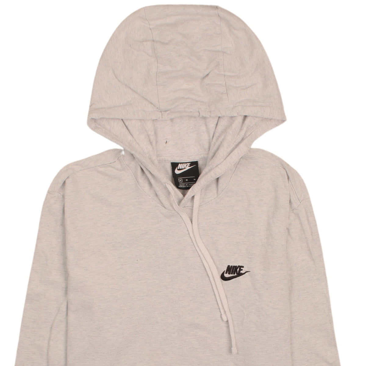Nike Mens Grey Pullover Hoodie Medium Classic Athletic Style