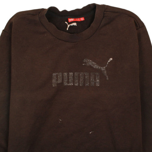 Puma Men's Brown XL Pullover Sweatshirt Crew Neck Logo Sportswear