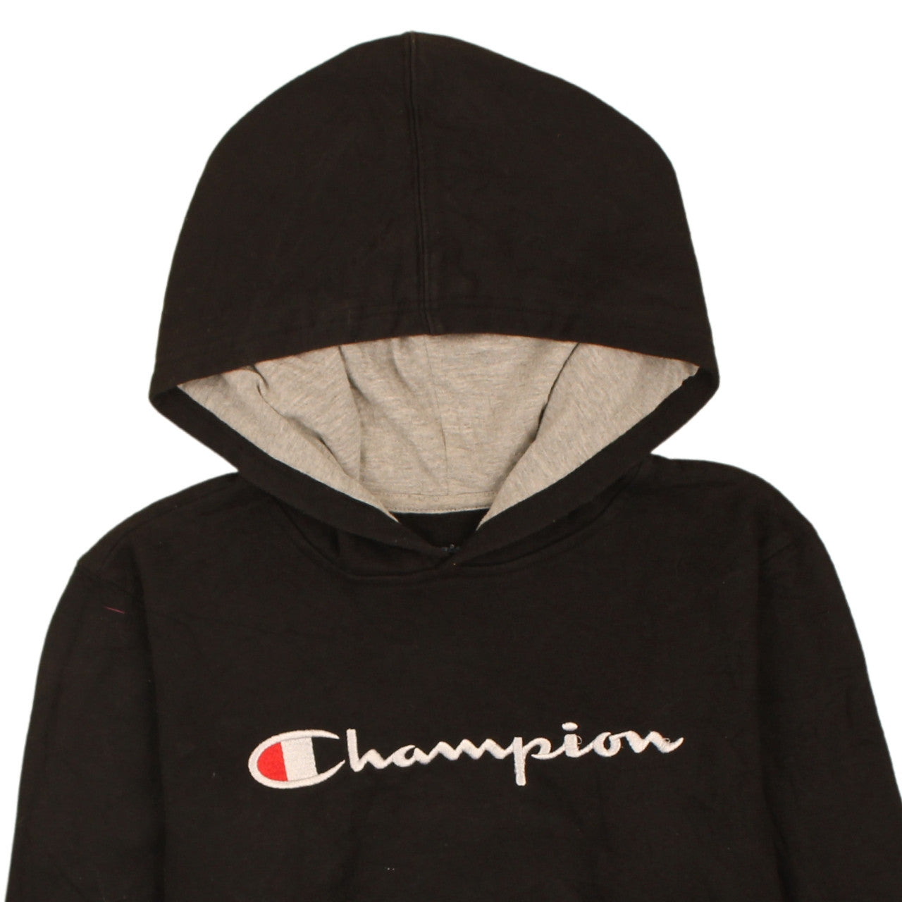 Champion Boys Black XL Pullover Hoodie Fleece Sweatshirt with Logo