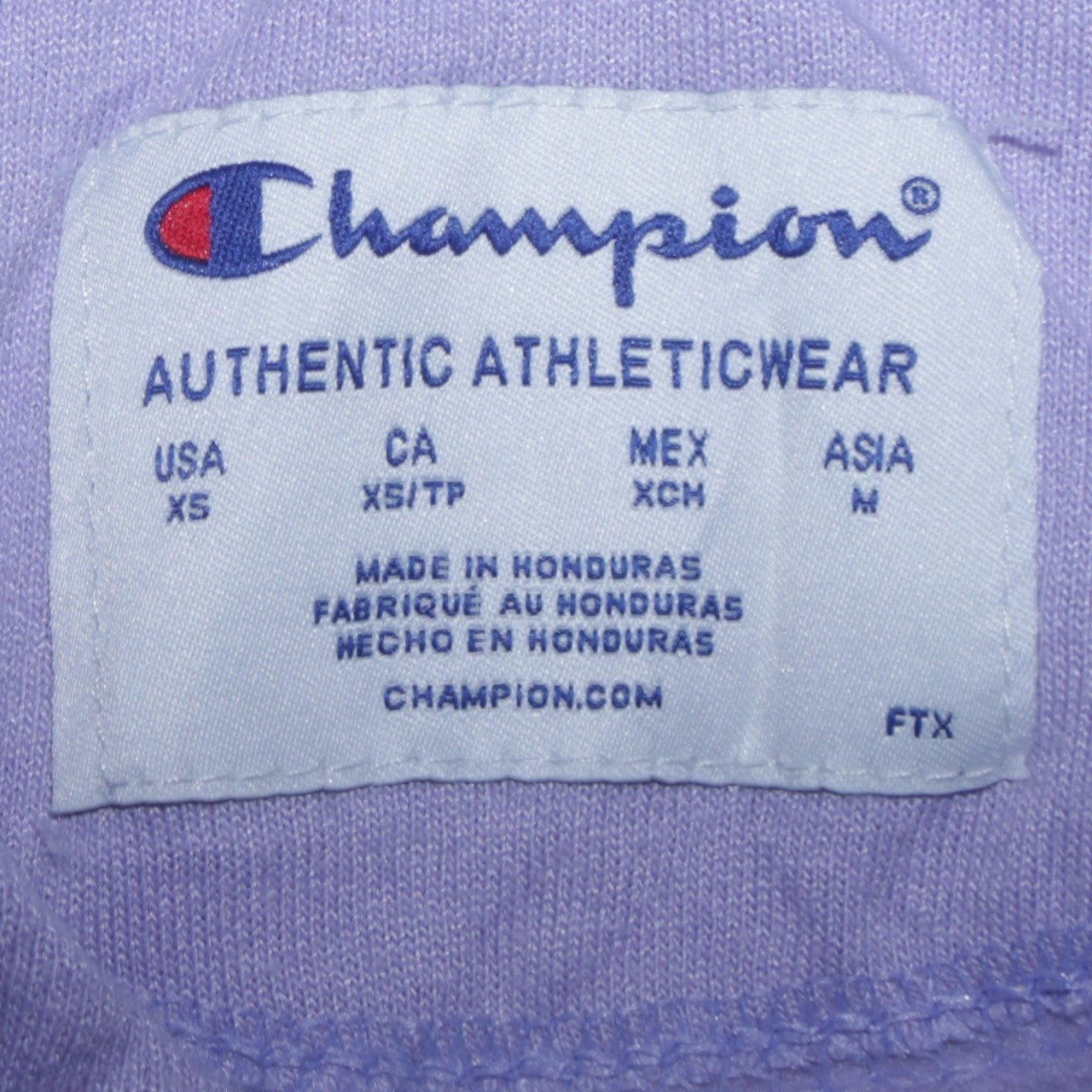 Champion Womens Lilac Pullover Hoodie XS Hooded Sweatshirt