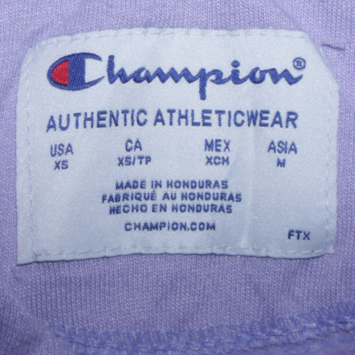 Champion Womens Lilac Pullover Hoodie XS Hooded Sweatshirt