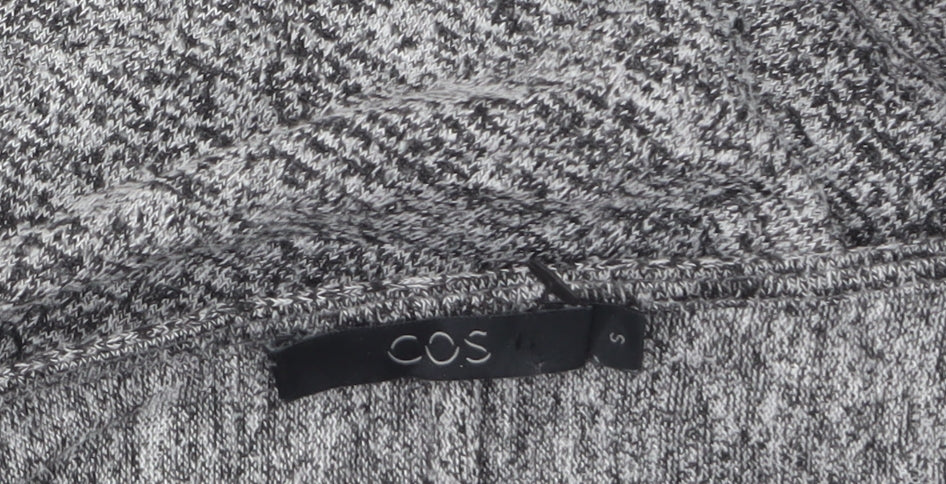 COS Women's Grey Knit Long Sleeve Relaxed Fit Blouse Size S