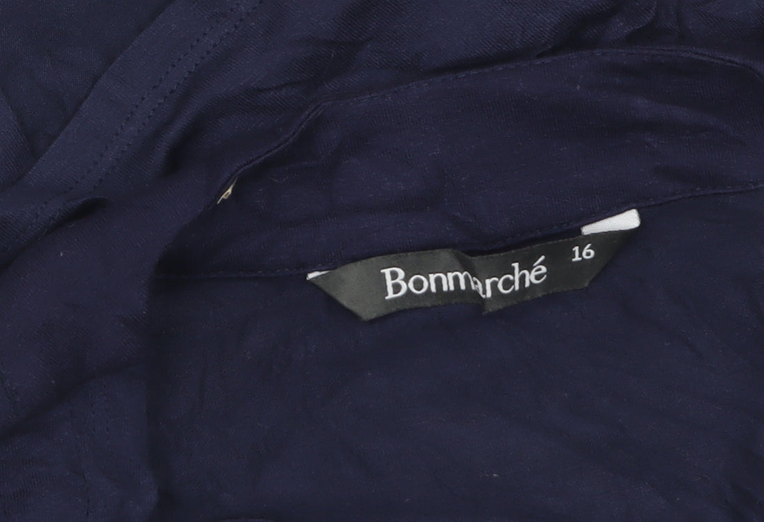 Bonmarché Women’s Blue Short Sleeve Tunic Blouse Size 16