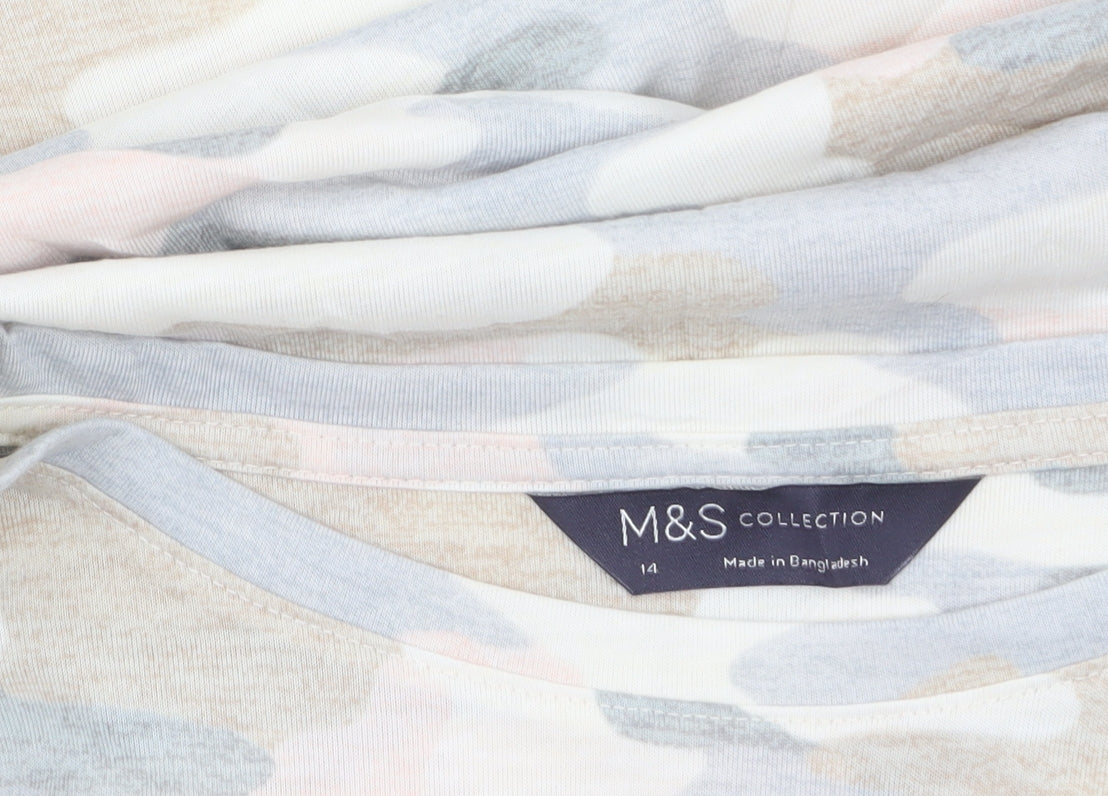Marks and Spencer Women's Multicoloured Camouflage Tank Top Size 14