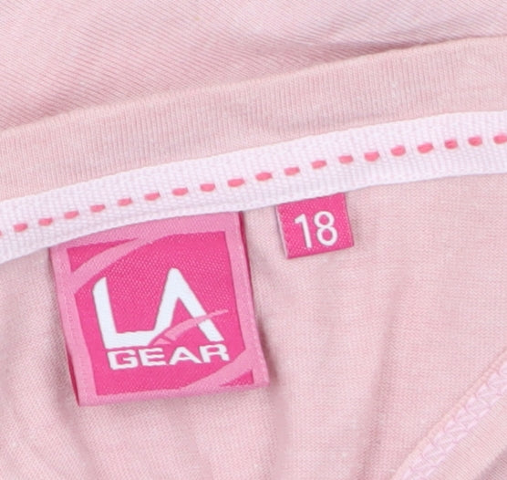 LA Gear Women's Pink Racerback Tank Top Size 18 Polyester Cotton