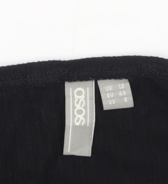 ASOS Women’s Black Long Sleeve Bodysuit UK 12 Slim Fit