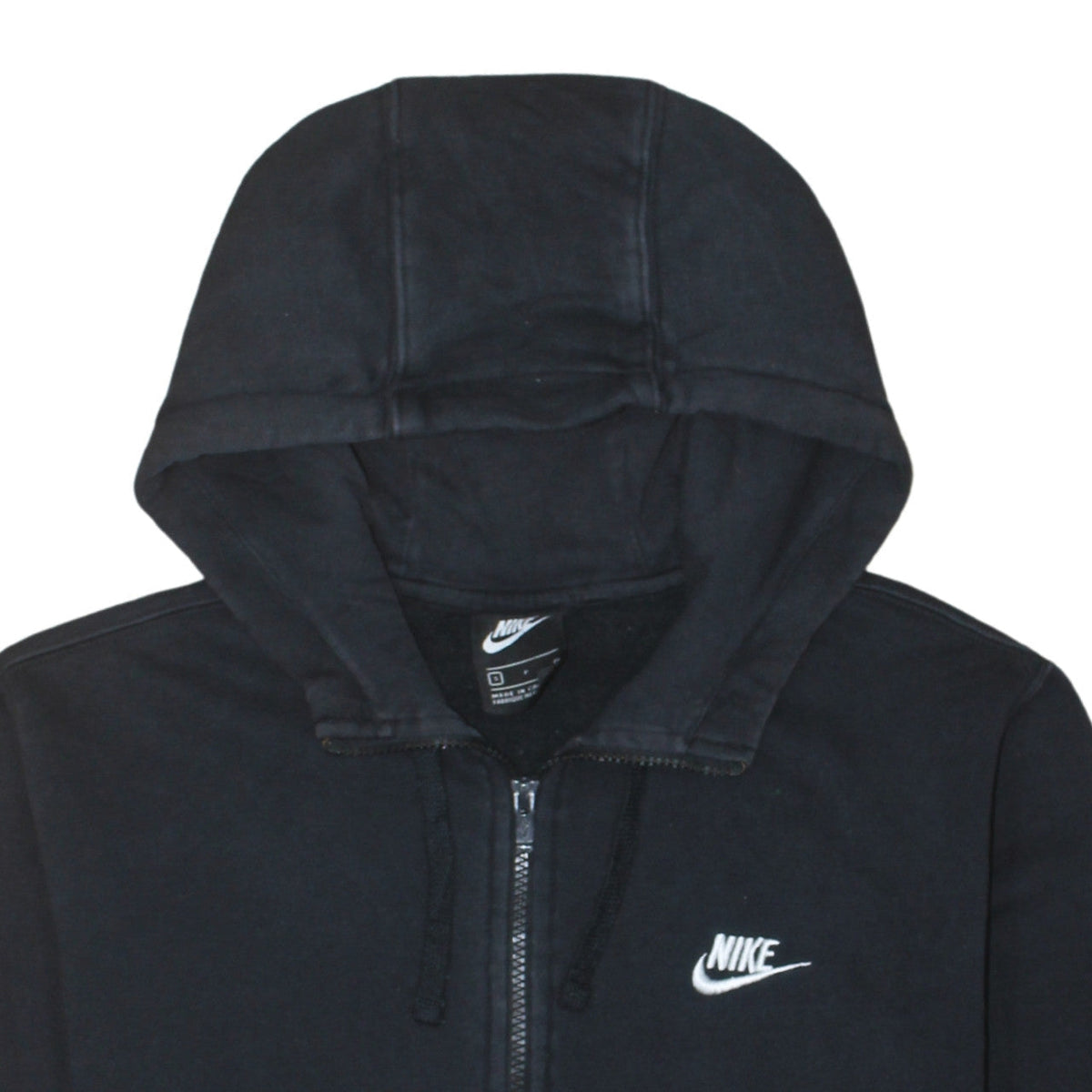 Nike Men's Black Full Zip Hoodie Size S Regular Fit Fleece