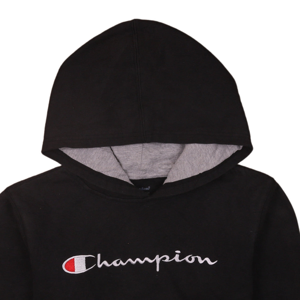 Champion Women Black XL Pullover Hoodie with Logo Detail
