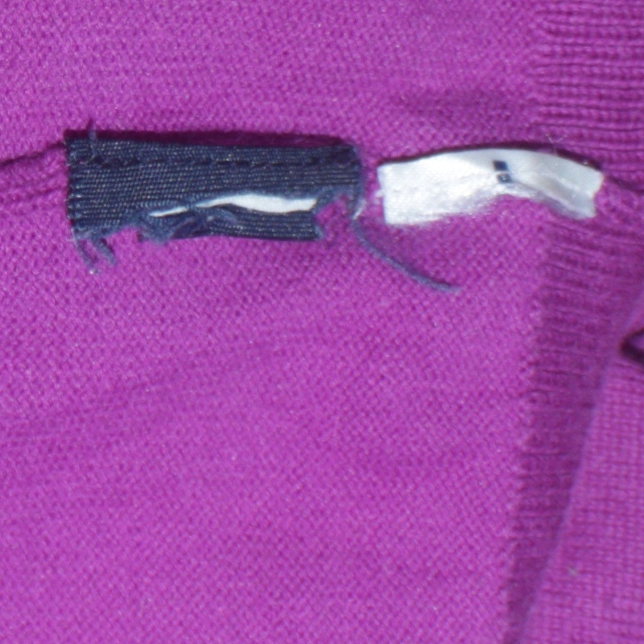 Tommy Hilfiger Women's Purple V-Neck Cotton Blend Jumper Size S