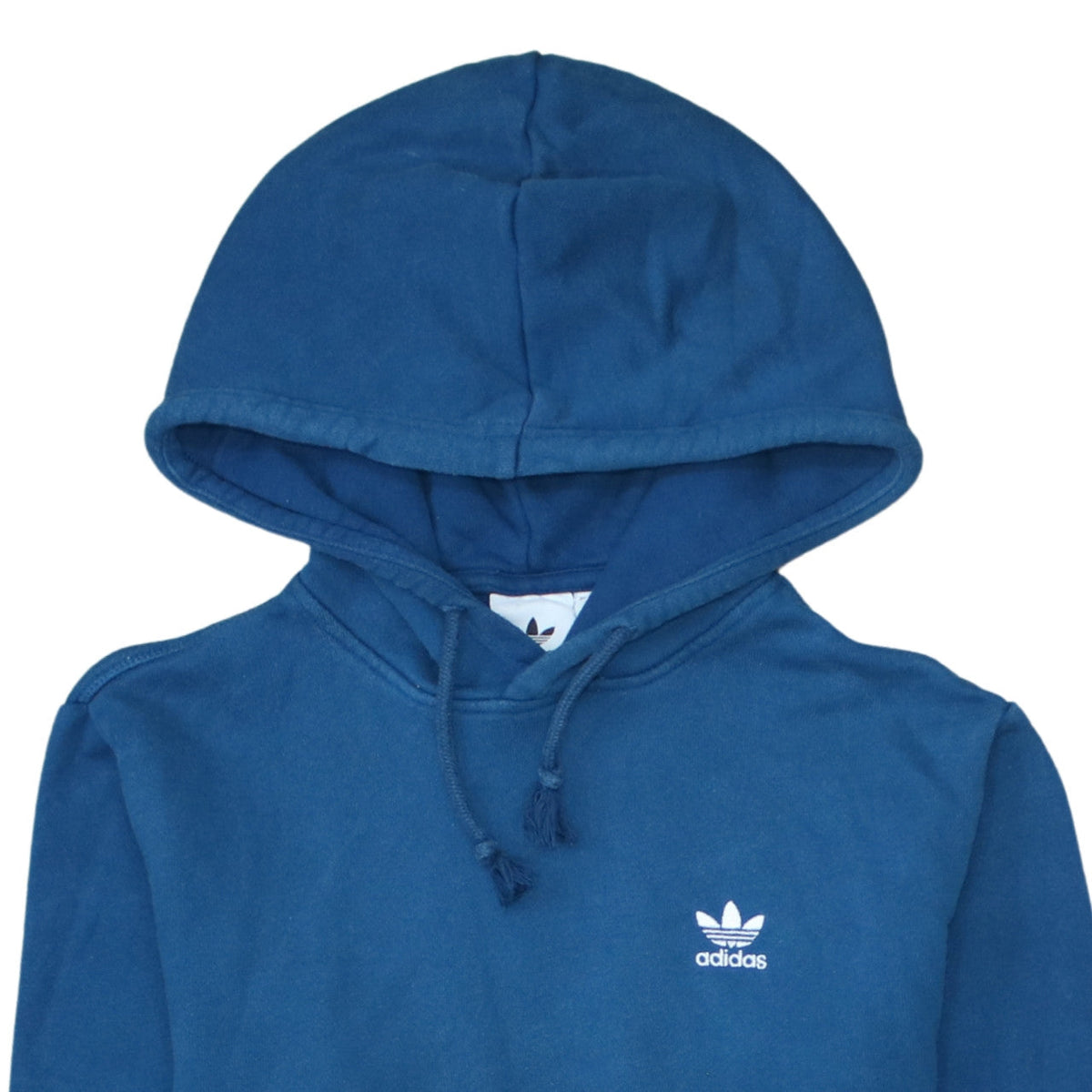 Adidas Mens Blue Pullover Hoodie S Cotton Blend Casual Sweatshirt