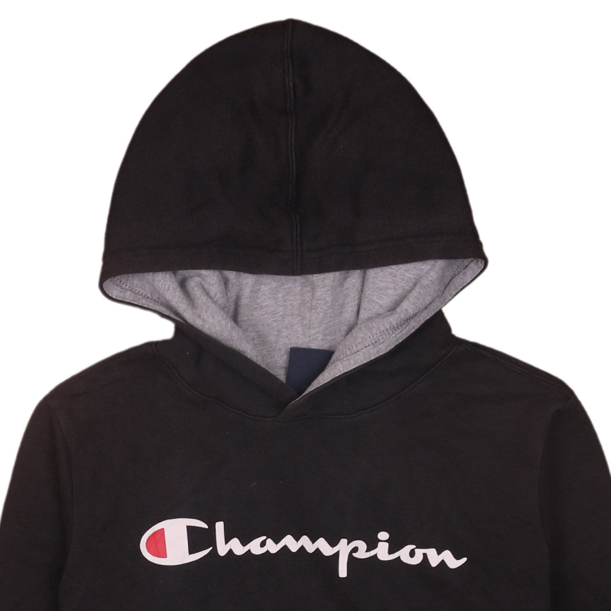 Champion Boys Black Hoodie Size 11-12 Years Pullover Fleece Hooded Sweatshirt